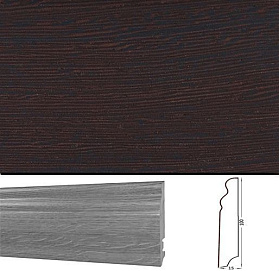 Плинтус шпонированный Tecnorivest Венге ориджинал 100х15 фигурный, 1 м.п.